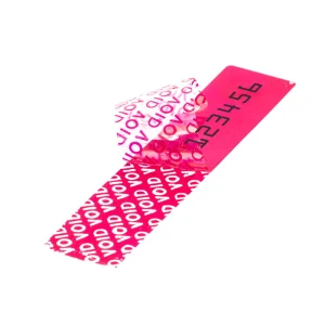 Plombieretikett 100x20 mm + Spuren auf der Oberfläche - Rot